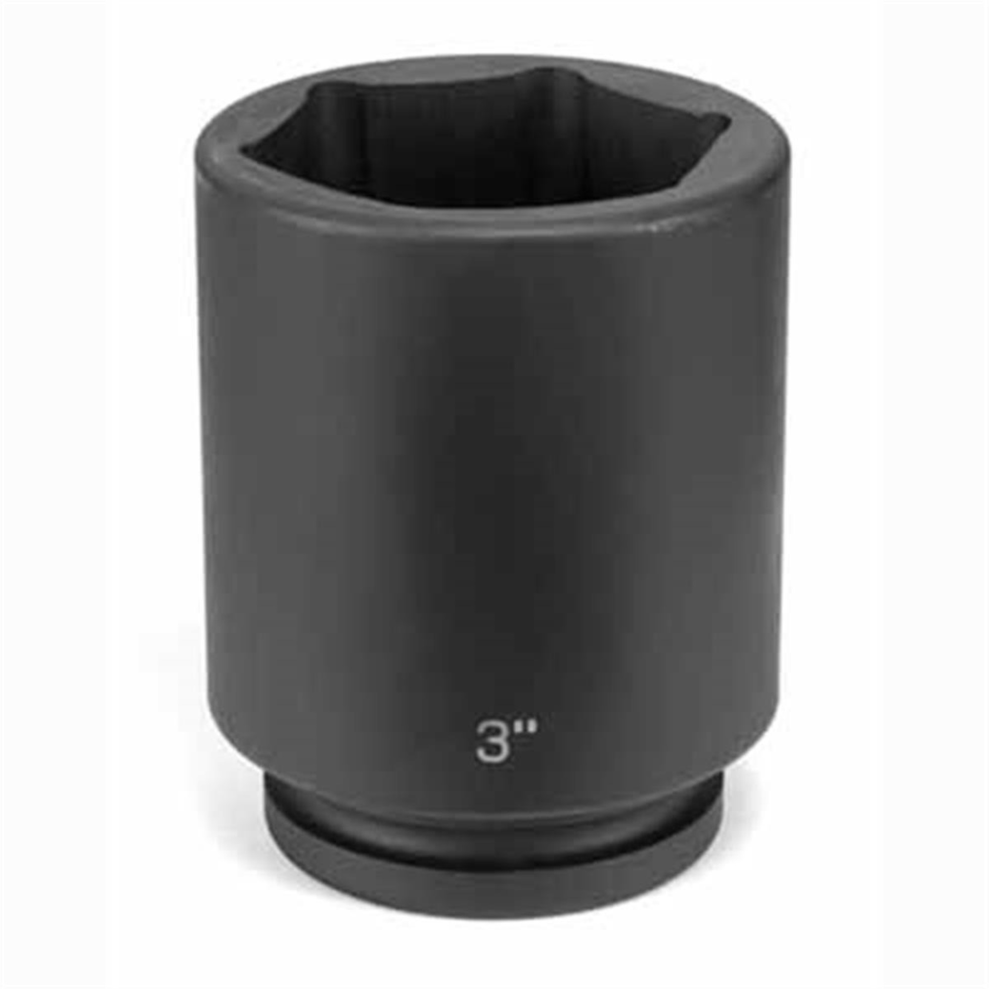 Grey Pneumatic Impact Socket — 3/4in. Drive, 1in. Size, 6-Point, Deep, Black, Model# GRE4024D